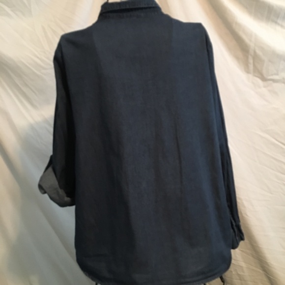 RED & RANCH BLUE DENIM PULL OF BLOUSE - Picture 3 of 6